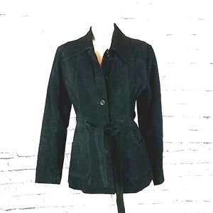 Wilsons Leather Black Suede Coat